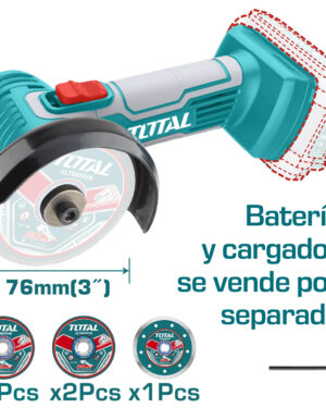 Mini Pulidora 3″ Inalámbrica de 20V (Sin Batería, Sin Cargador), Total