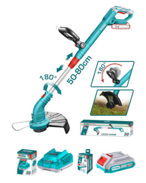 Guadaña Inalámbrica 20V+Batería 2 Ah+Cargador, Total