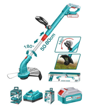 Guadaña Inalámbrica 20V+Batería 5 Ah+Cargador, Total