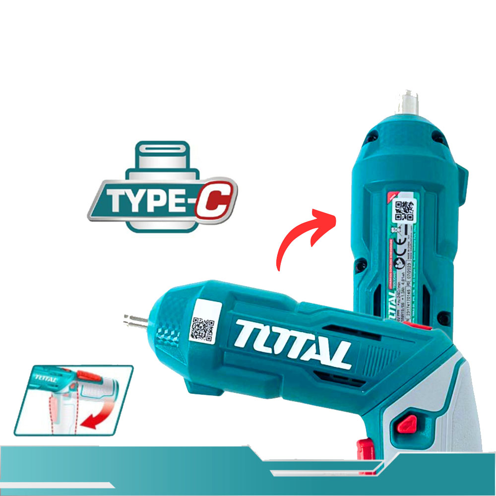 Atornillador Inalámbrico 4 V+19 Accesorios Industrial, Total - Image 3